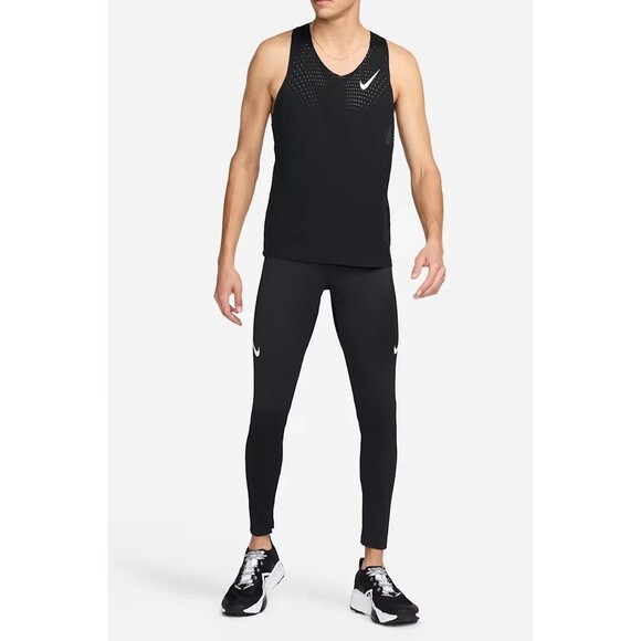 Nike AeroSwift Dri-FIT ADV Running Tights Black Summit White Men's S FN3367-010 - Picture 3 of 7